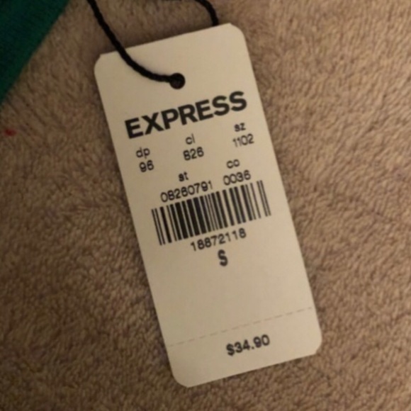 EXPRESS short sleeve tub top 💚💙 - Picture 3 of 3